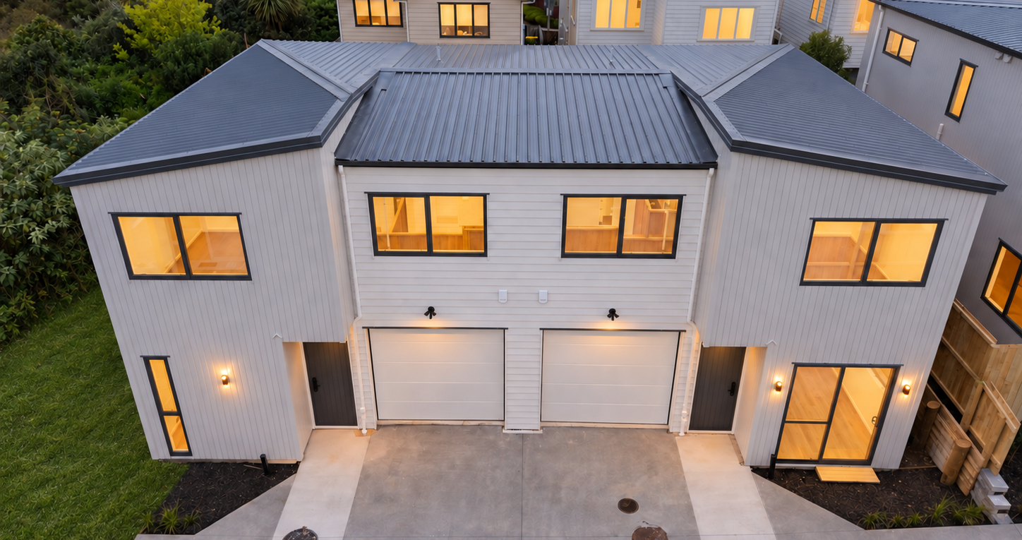 View across the rear homes at 166 Princes Street East