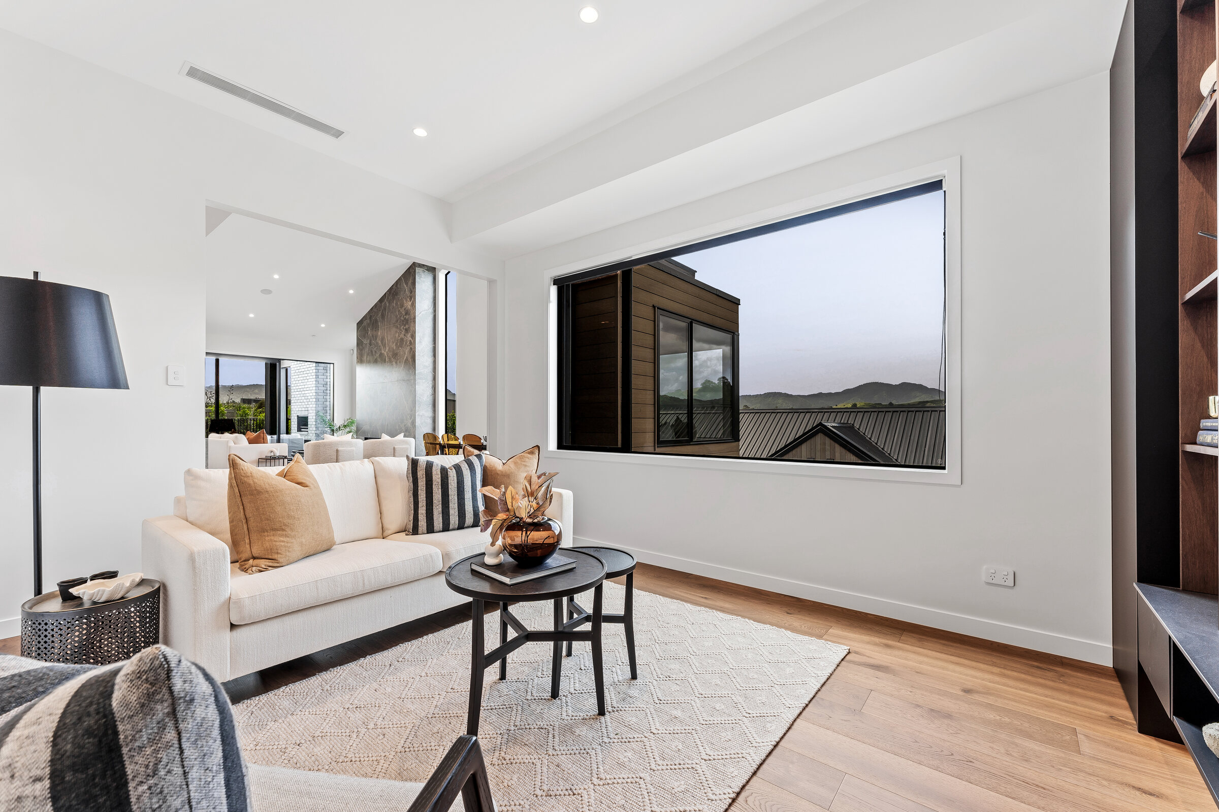 Interior joinery and lounge detail within the completed home