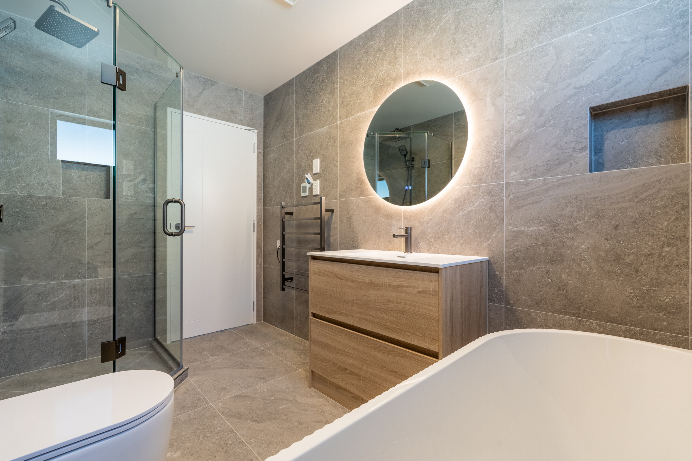 Bathroom with freestanding bath at 387 Albany Highway