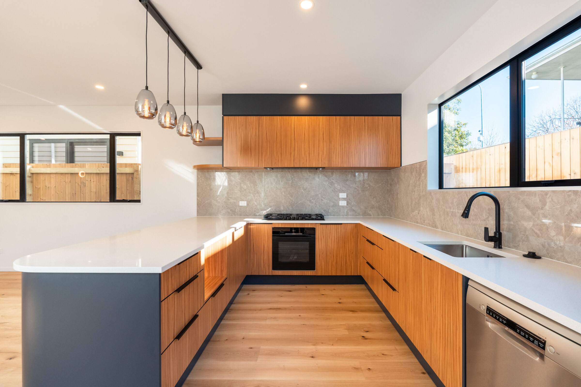 Kitchen with timber joinery at 387 Albany Highway