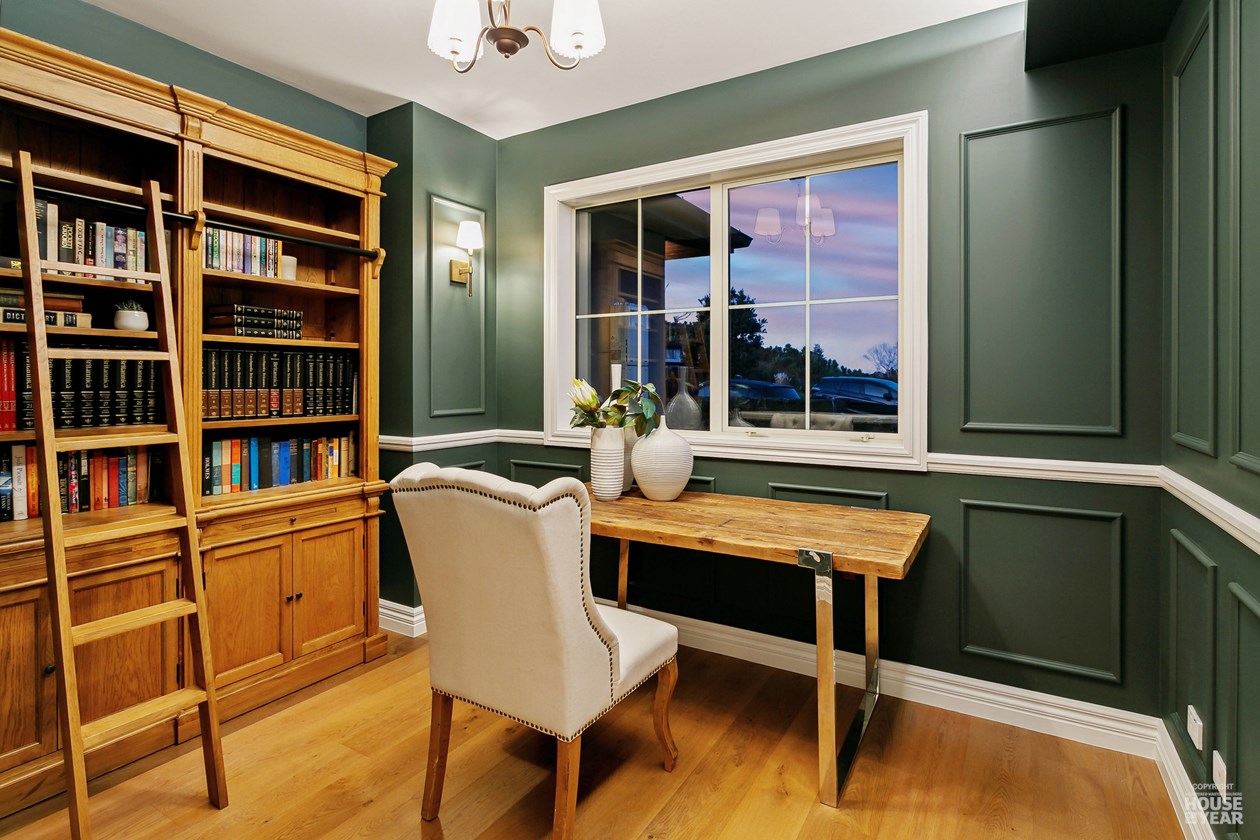 Bespoke study with integrated cabinetry