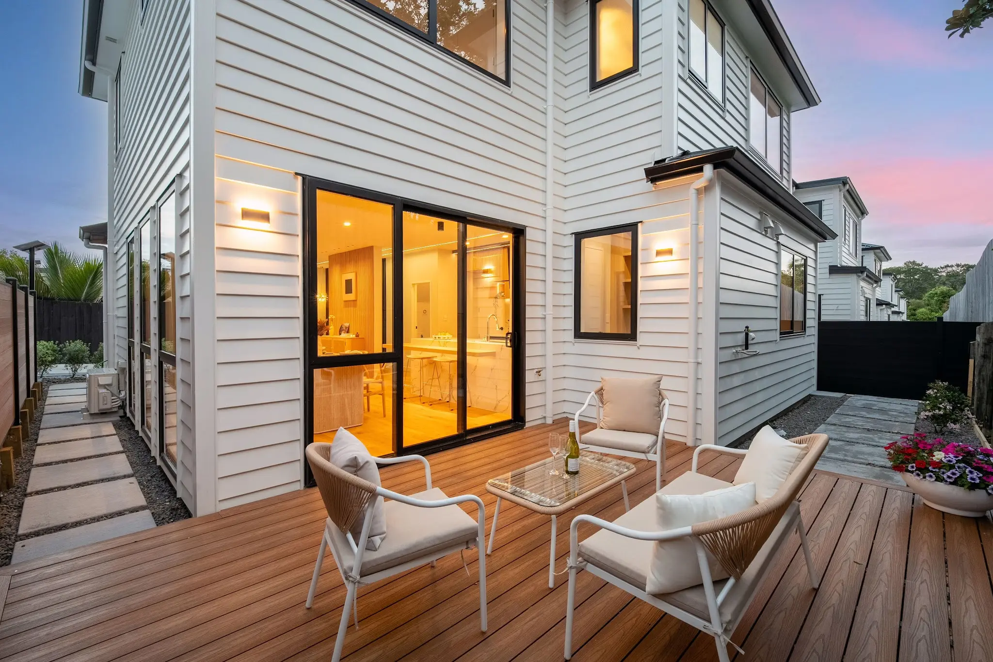 Private timber deck and outdoor living area