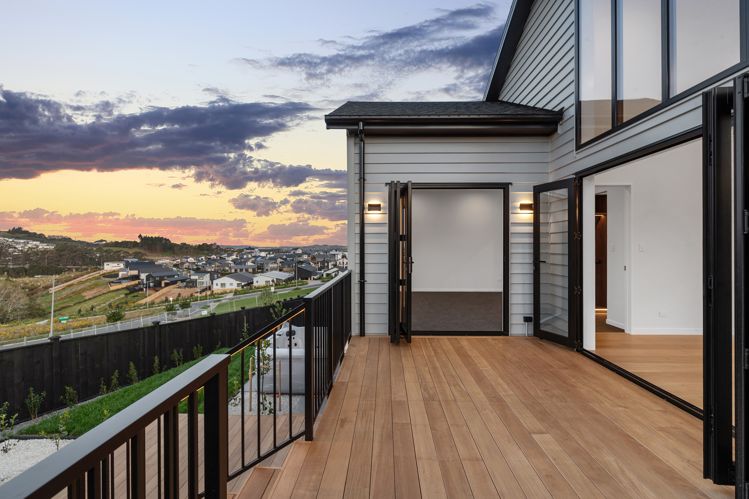 Upper deck of the Ara Hills Residence overlooking the surrounding neighbourhood