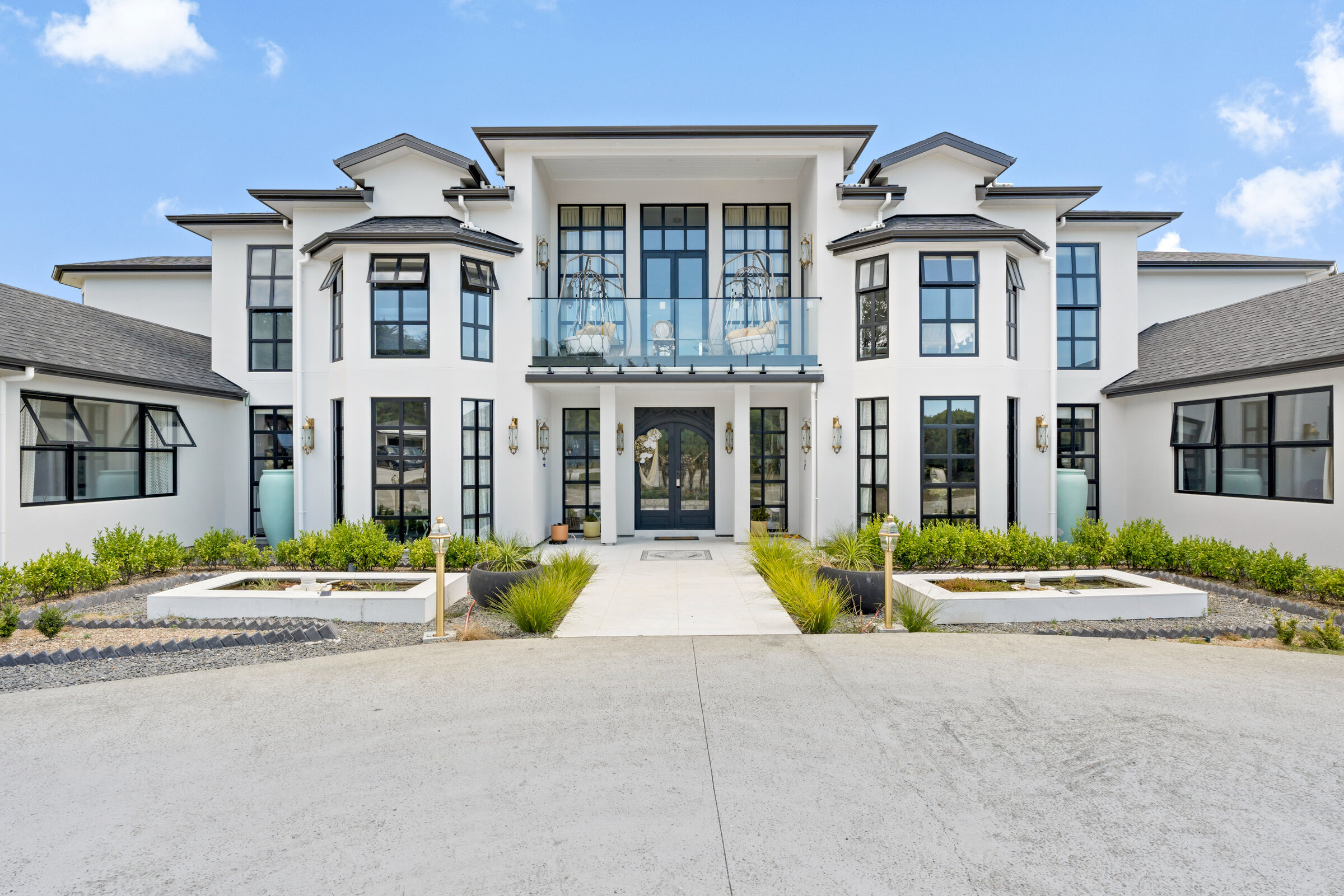 177 Coatesville-Riverhead Highway, a completed lifestyle residence with white rendered facades, dark roofing and formal entry