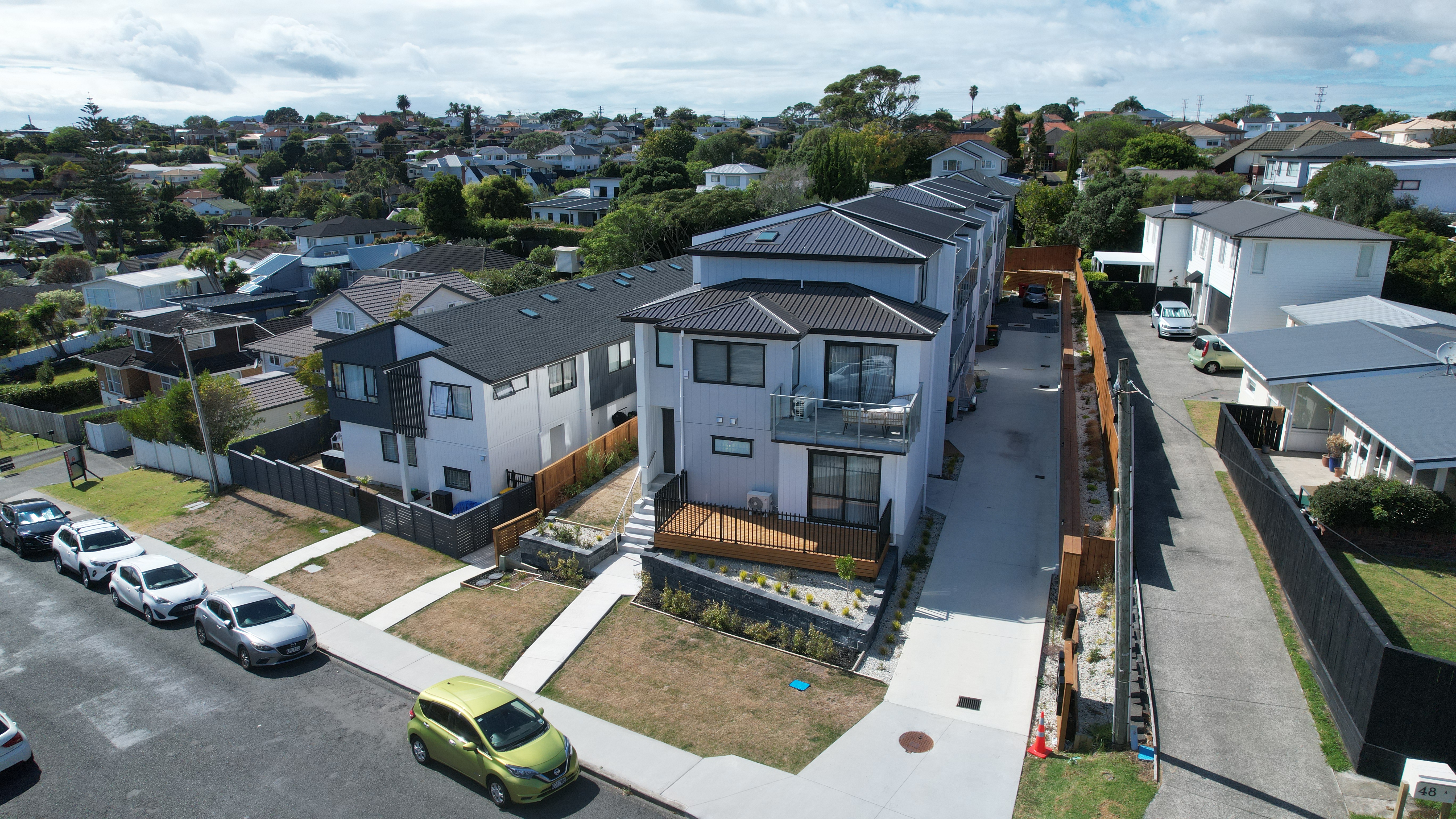 Aerial view of the completed Hart Road residential development in Hauraki