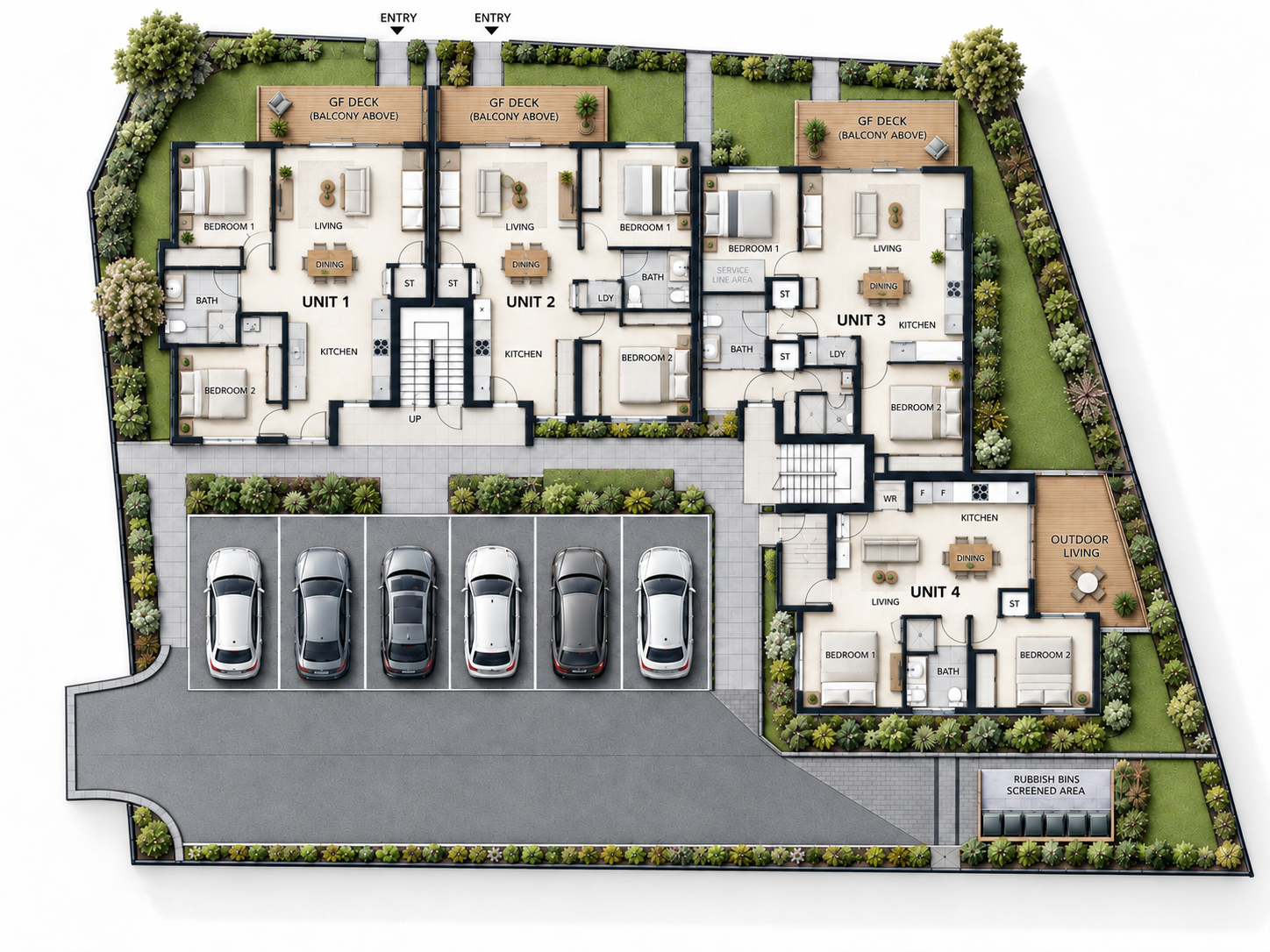 Floor plan for the 34 Mascot Avenue apartment development