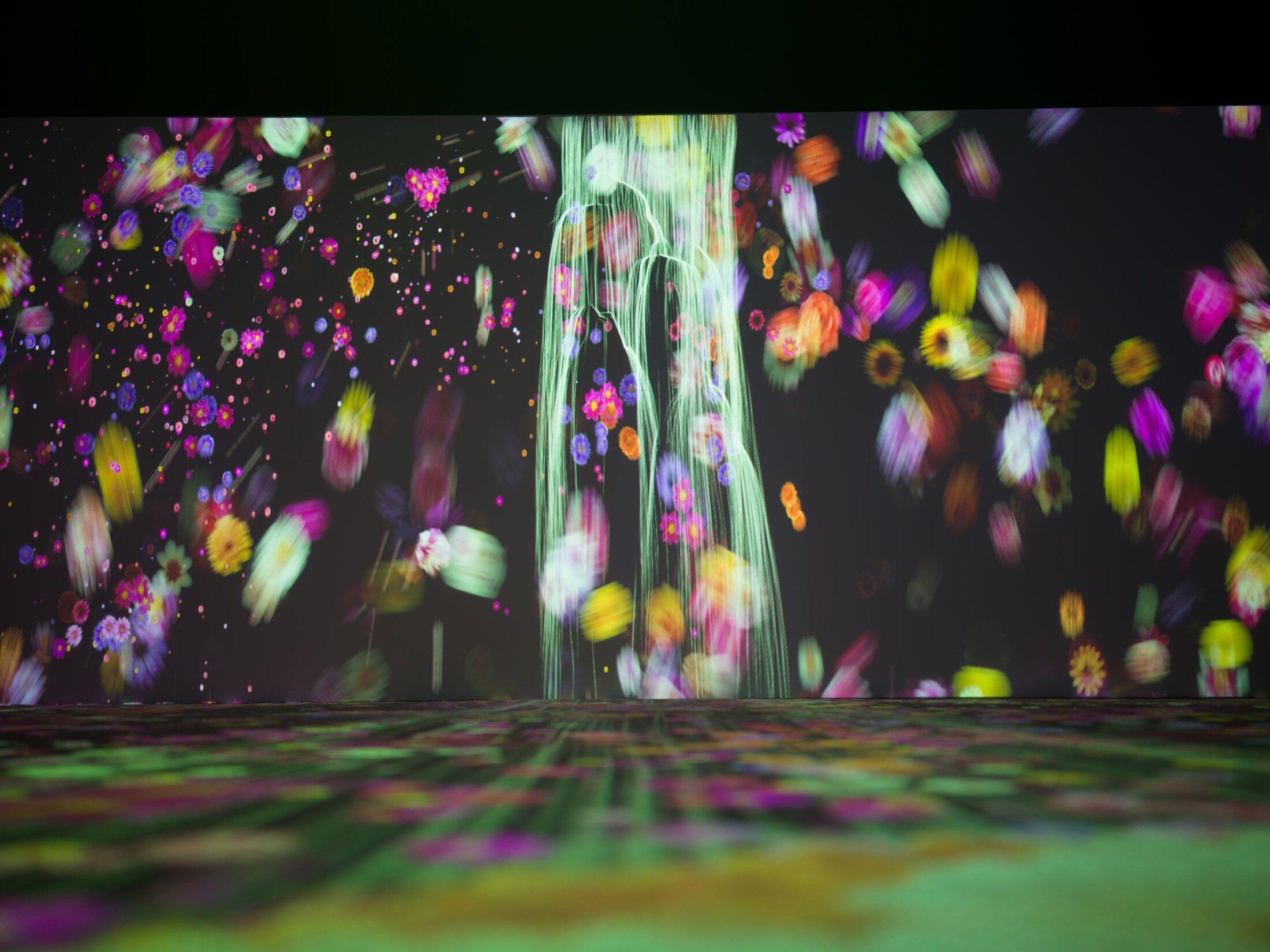 Immersive floral light projection at 3 Mirage
