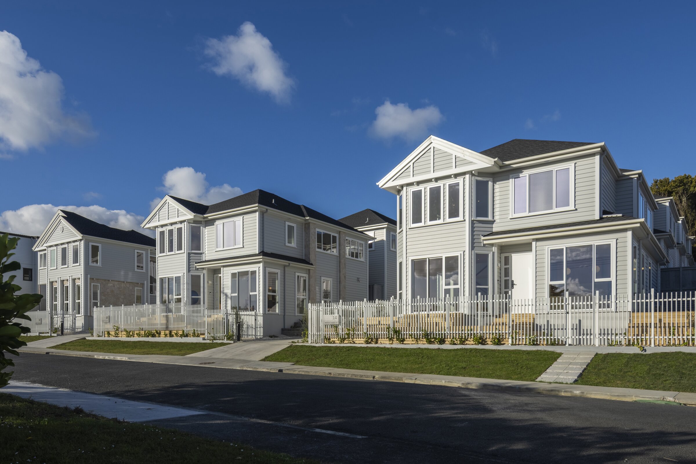 Completed homes within the William Souter Street streetscape